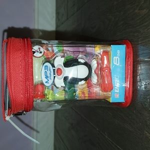 MP3 player with speaker and earbuds